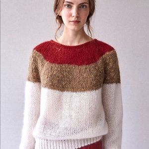 NWT Intropia mohair/wool color block loose fit sweater  | ASOS